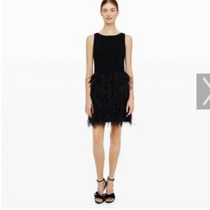 Club Monaco Black Feather dress